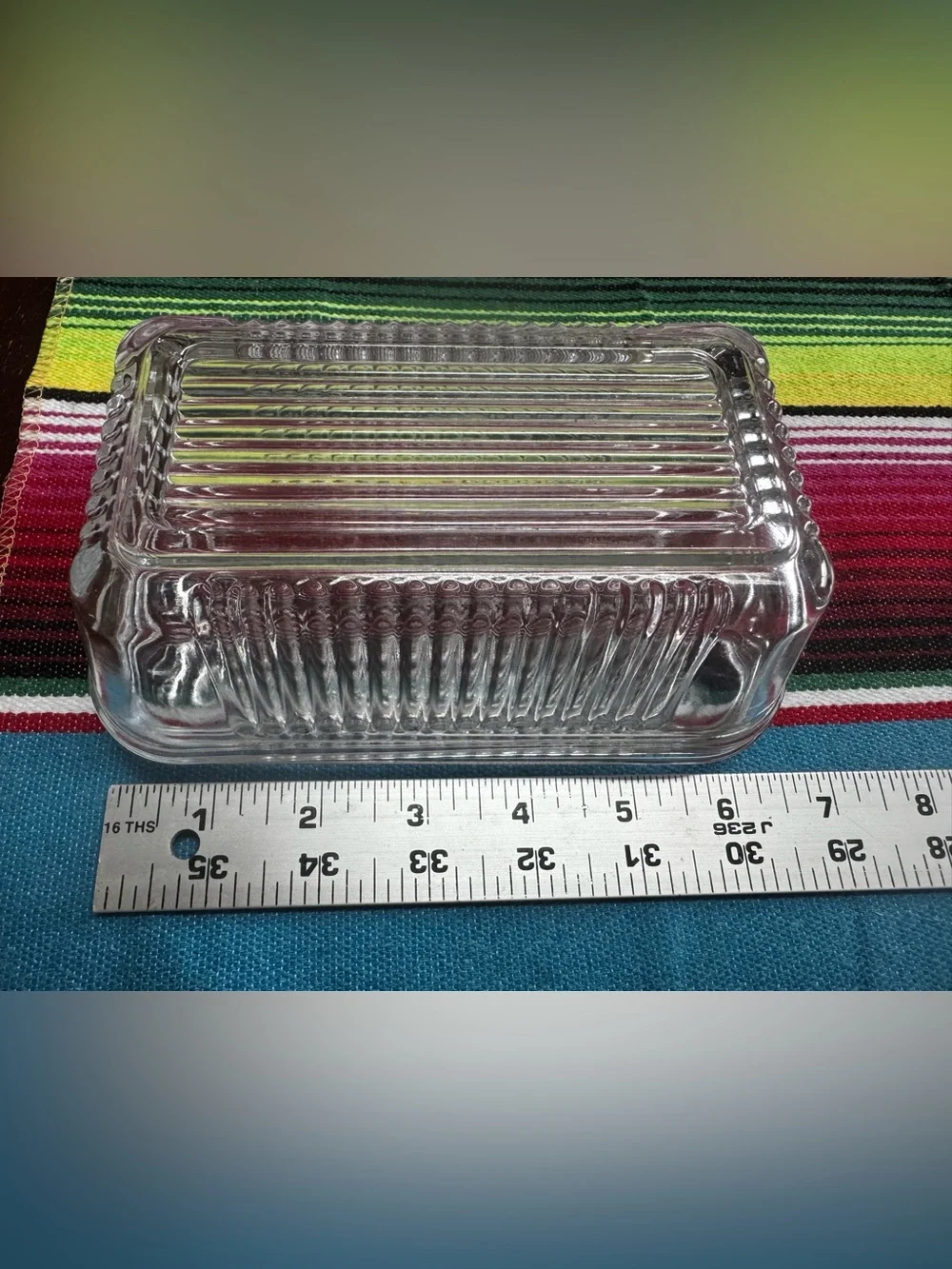 Circleware Kitchen Clear Glass Butter Dish - Farm Collection